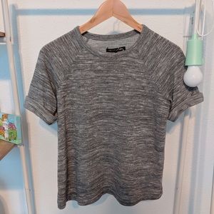 Marled grey short sleeved sweatshirt